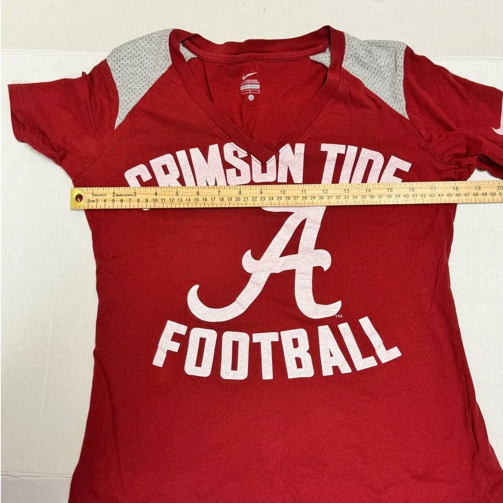 Nike Women's Alabama Football V-Neck T-Shirt Size Large‎ Red